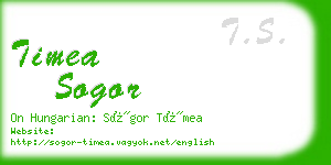 timea sogor business card